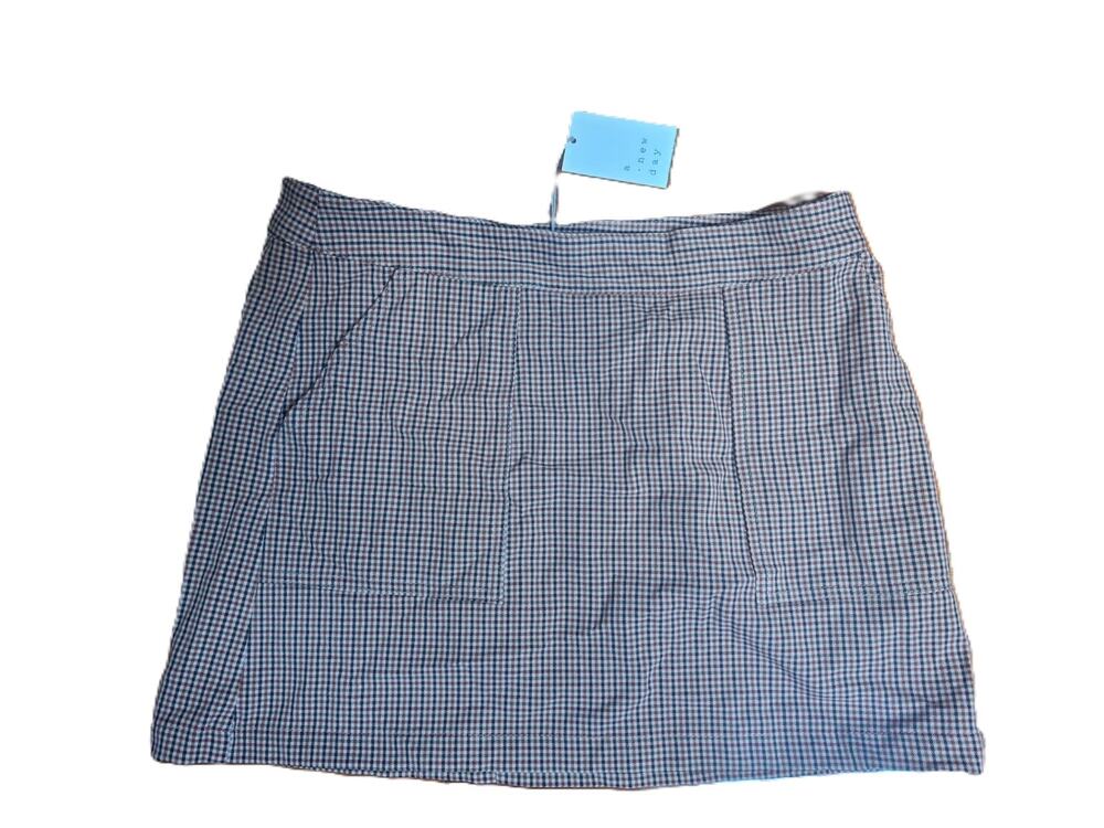 A New Day Women's Brown Plaid Mini Skirt, Size M